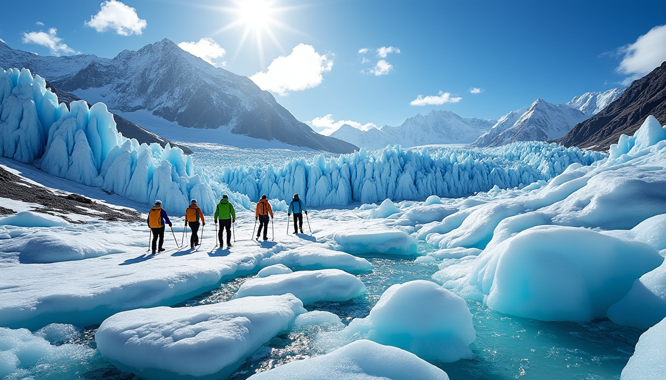 découvrez l'aventure glacier, un trek audacieux à travers le campo de hielo en patagonie. vivez une expérience inoubliable au cœur de paysages glacés, de glaciers majestueux et d'une nature sauvage époustouflante. parfait pour les amateurs d'aventure et de panoramas à couper le souffle.