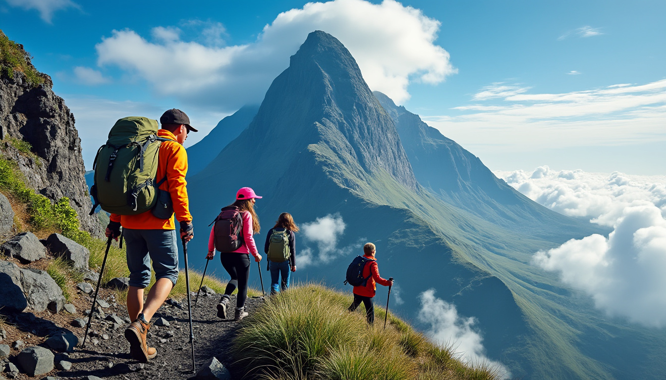 préparez-vous à conquérir le piton des neiges, le point culminant de l'île de la réunion. explorez les paysages époustouflants, la flore unique et le panorama à couper le souffle qui vous attend au sommet de cette légende de l'océan indien. une aventure inoubliable vous attend !