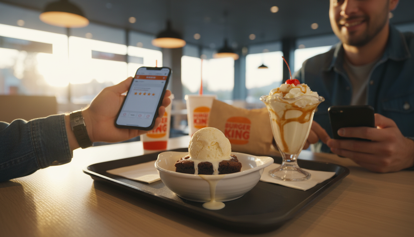 partagez votre avis en ligne chez burger king et recevez un dessert offert grâce à bkvousecoute. donnez votre opinion et savourez une récompense gourmande !
